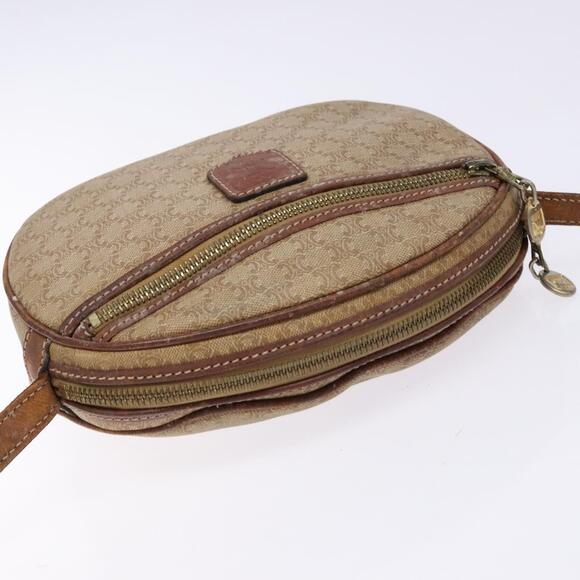 CELINE Macadam Canvas Shoulder Bag Pvc Beige Gold - Picture 6 of 13